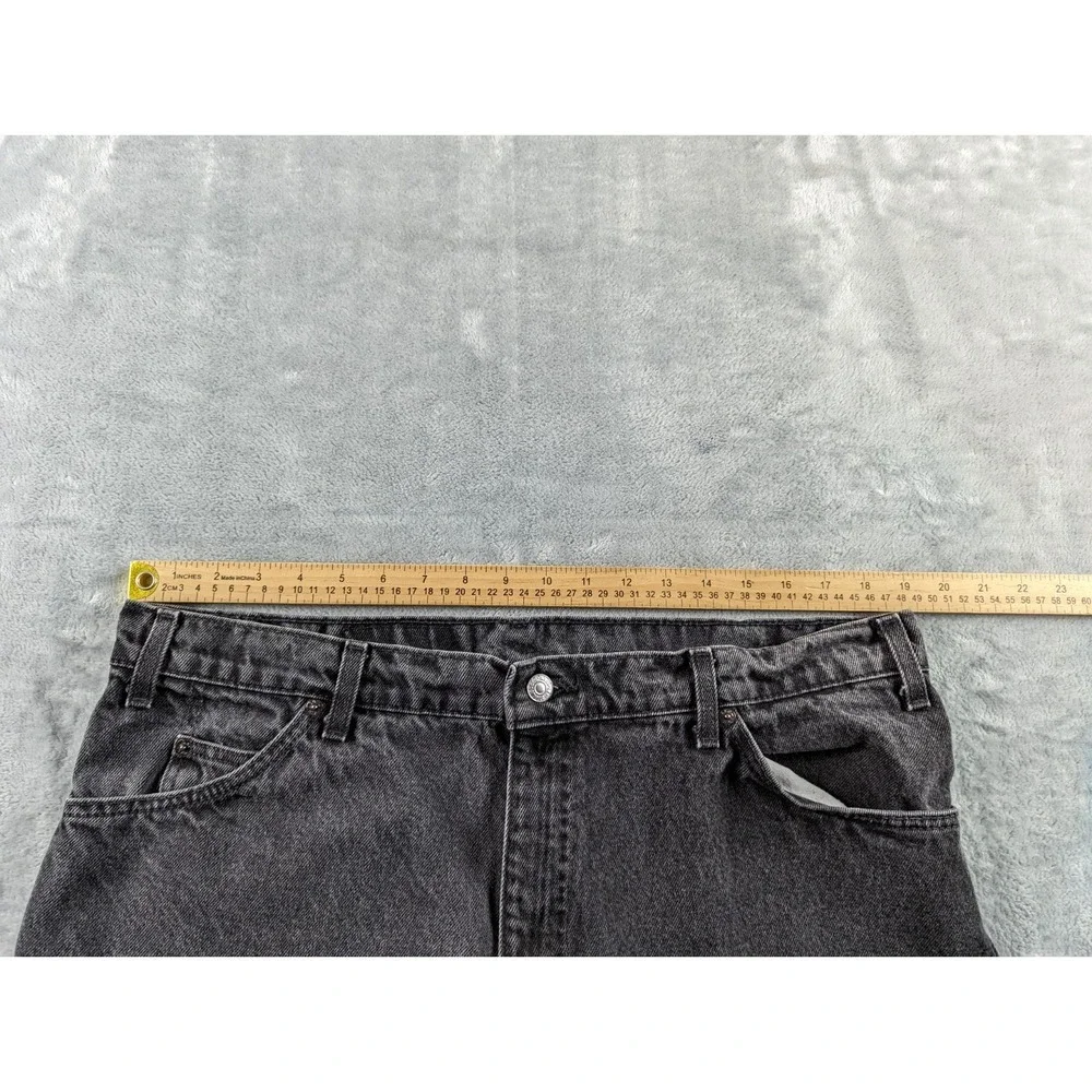VTG Levis 550 Jeans Mens 38x30 Black Faded Orange Tab Relaxed Fit USA Made  READ